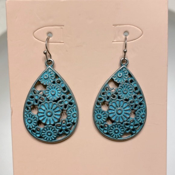 Vintage style porcelain pattern earrings - Picture 1 of 1